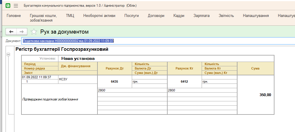 бухгалтерські проведення