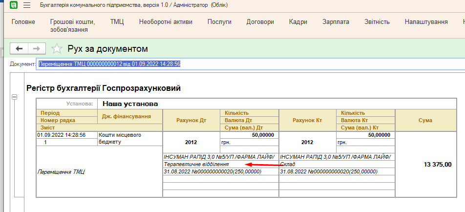 Переміщення ТМЦ