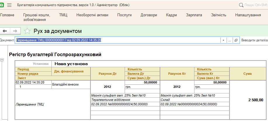 Переміщення ТМЦ